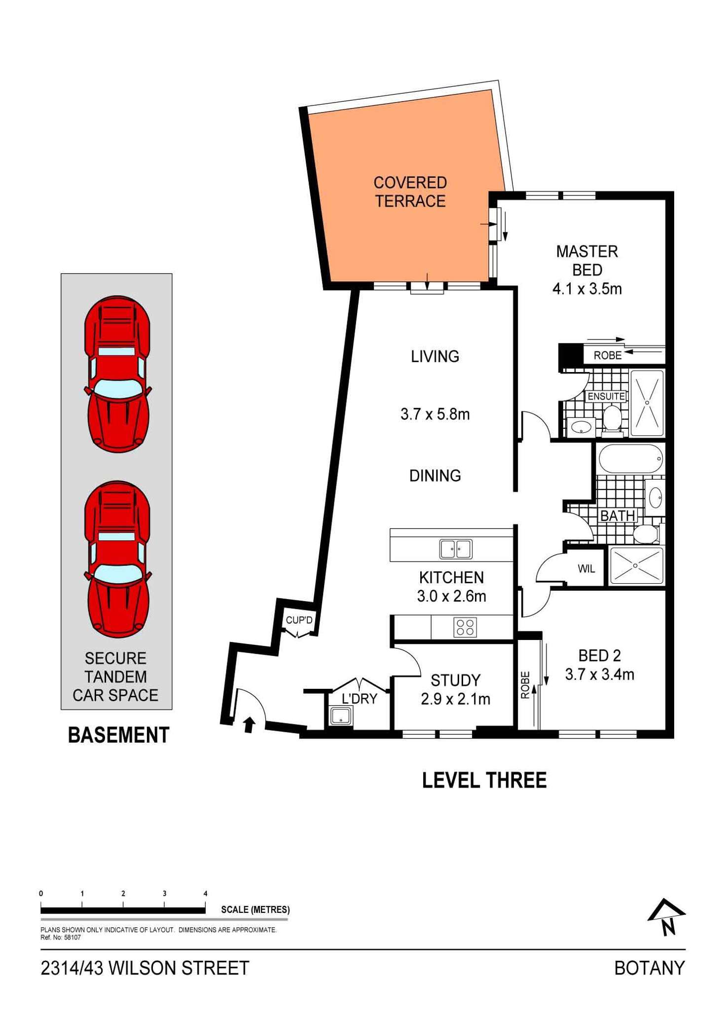 Floorplan of Homely apartment listing, 2314/43 Wilson Street, Botany NSW 2019
