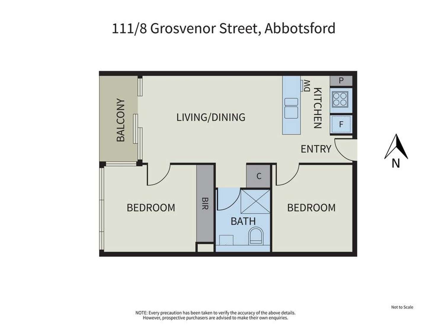 Floorplan of Homely apartment listing, B111/8 Grosvenor Street, Abbotsford VIC 3067