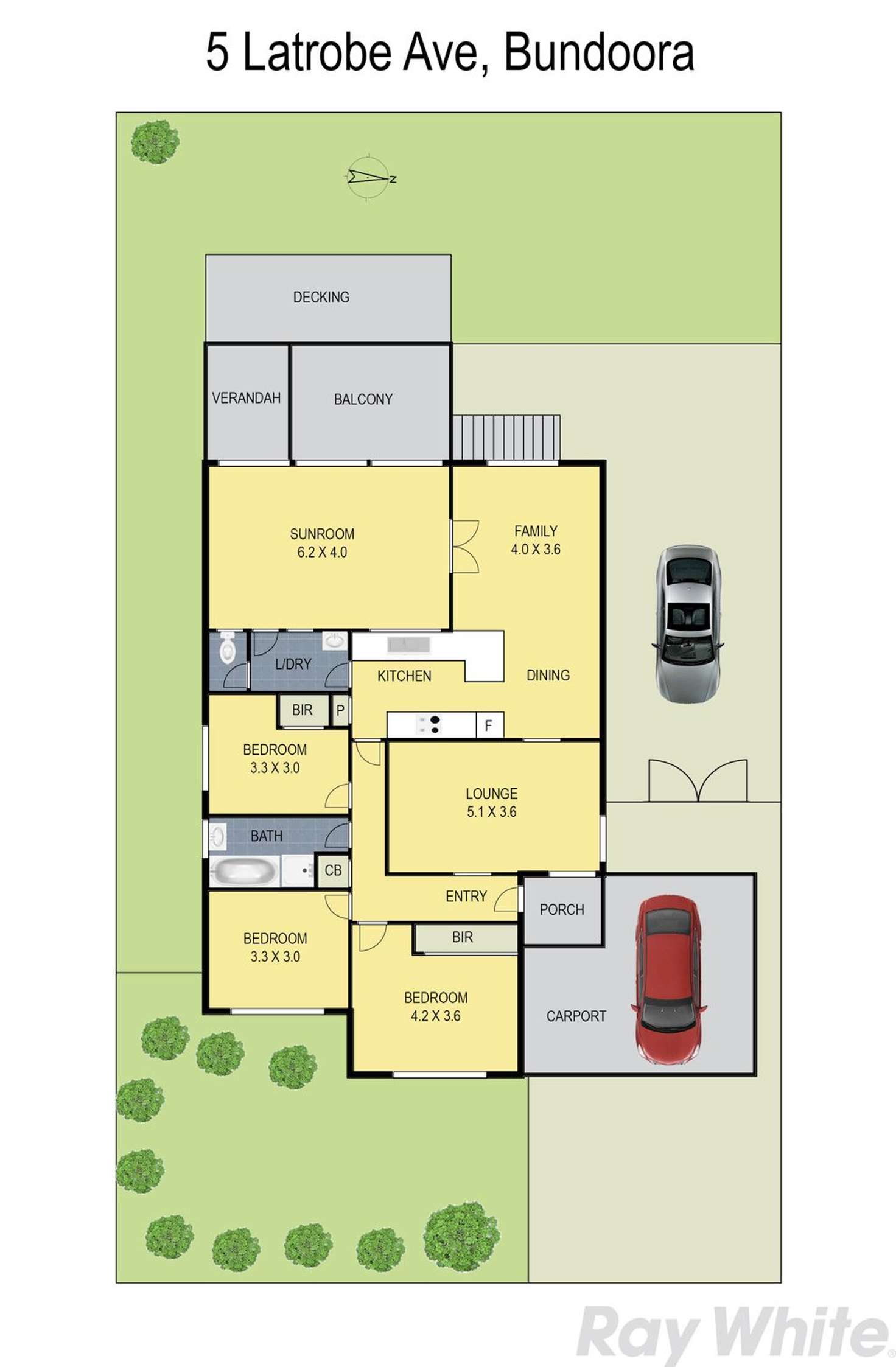 Floorplan of Homely house listing, 5 Latrobe Avenue, Bundoora VIC 3083