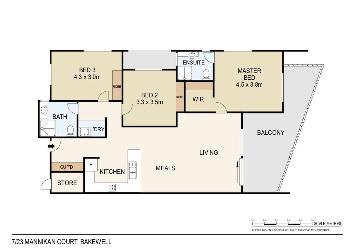 Floorplan of Homely apartment listing, 7/23 Mannikan Court, Bakewell NT 832