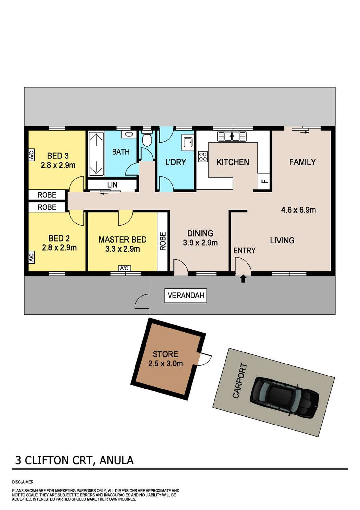 Floorplan of Homely house listing, 3 Clifton Court, Anula NT 812