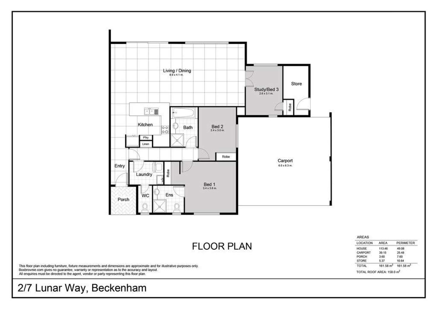 Floorplan of Homely house listing, 3/7 Lunar Way, Beckenham WA 6107