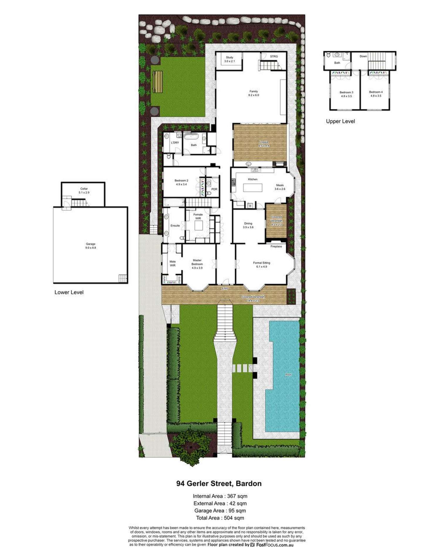 Floorplan of Homely house listing, 94 Gerler Street, Bardon QLD 4065