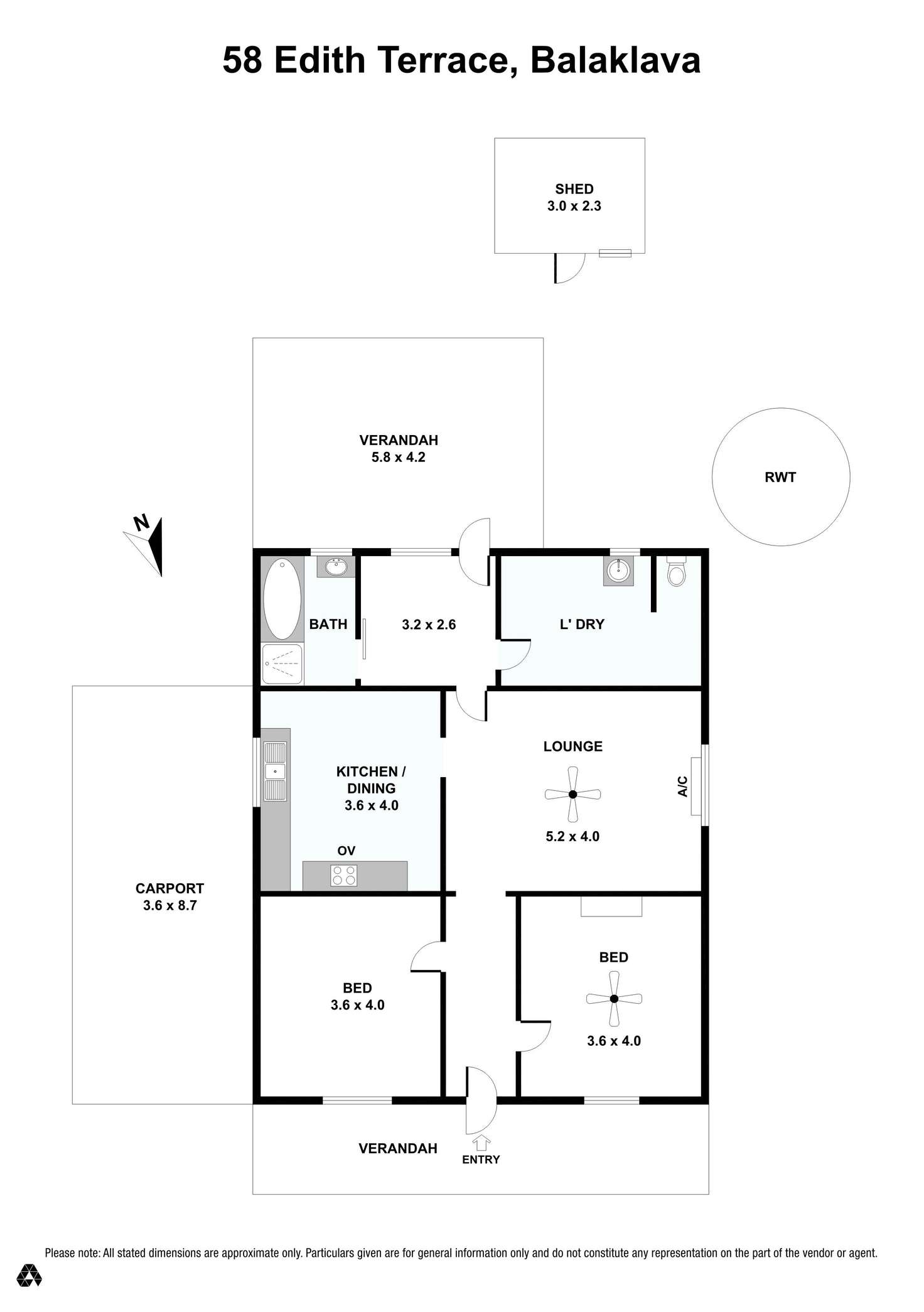 Floorplan of Homely house listing, 58 Edith Terrace, Balaklava SA 5461