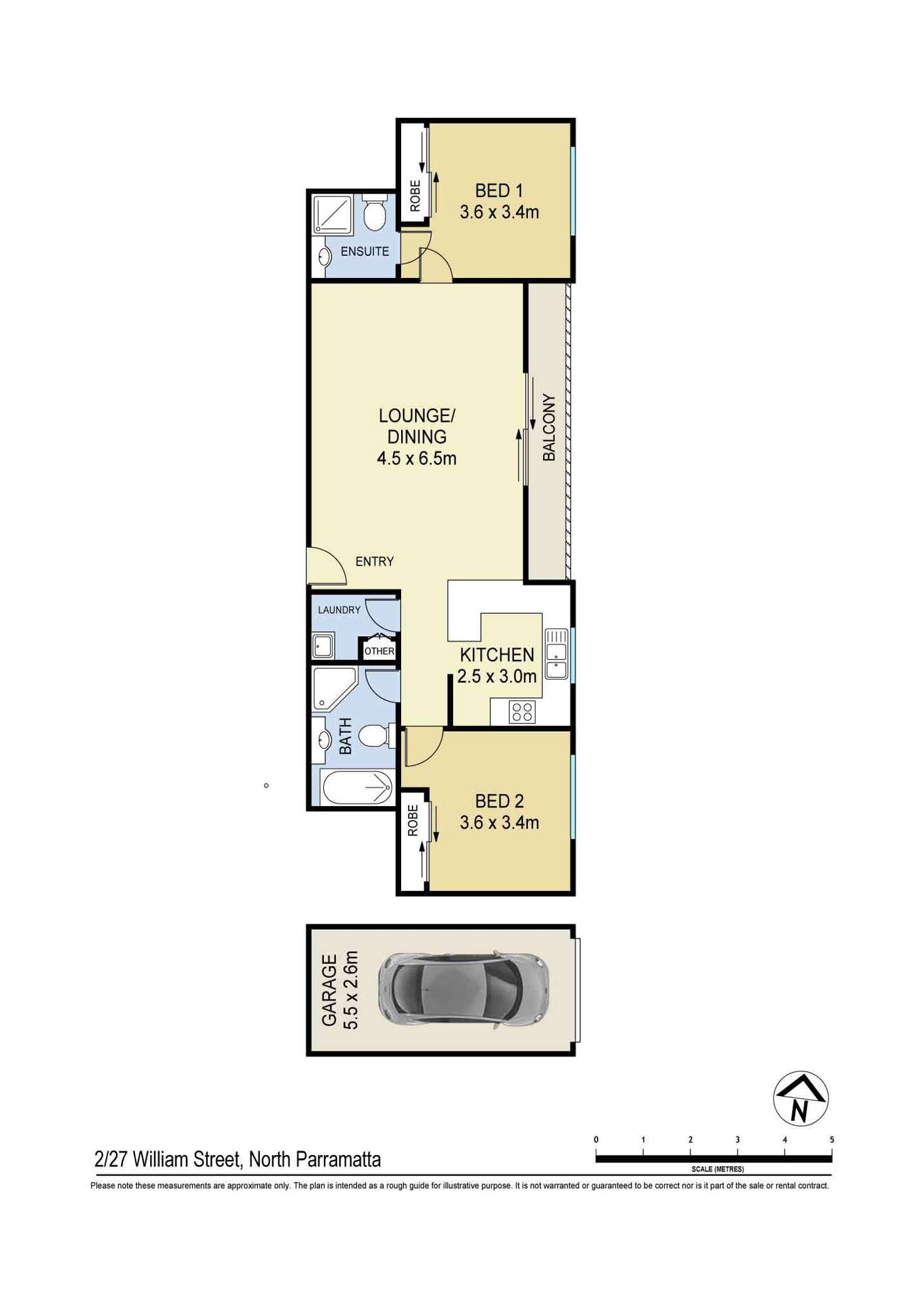 Floorplan of Homely apartment listing, 2/27 William Street, North Parramatta NSW 2151
