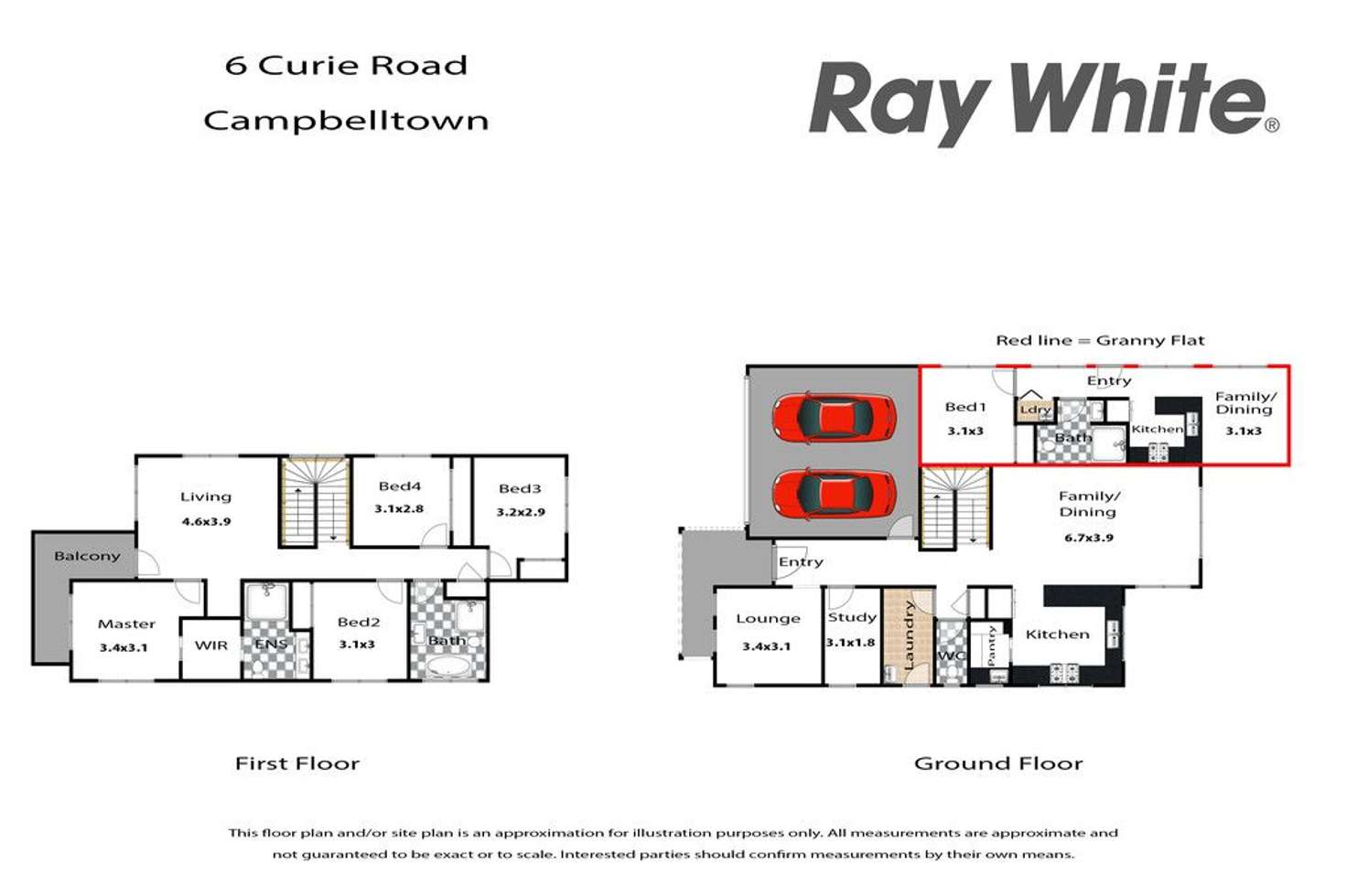 Floorplan of Homely house listing, 6 Curie Road, Campbelltown NSW 2560