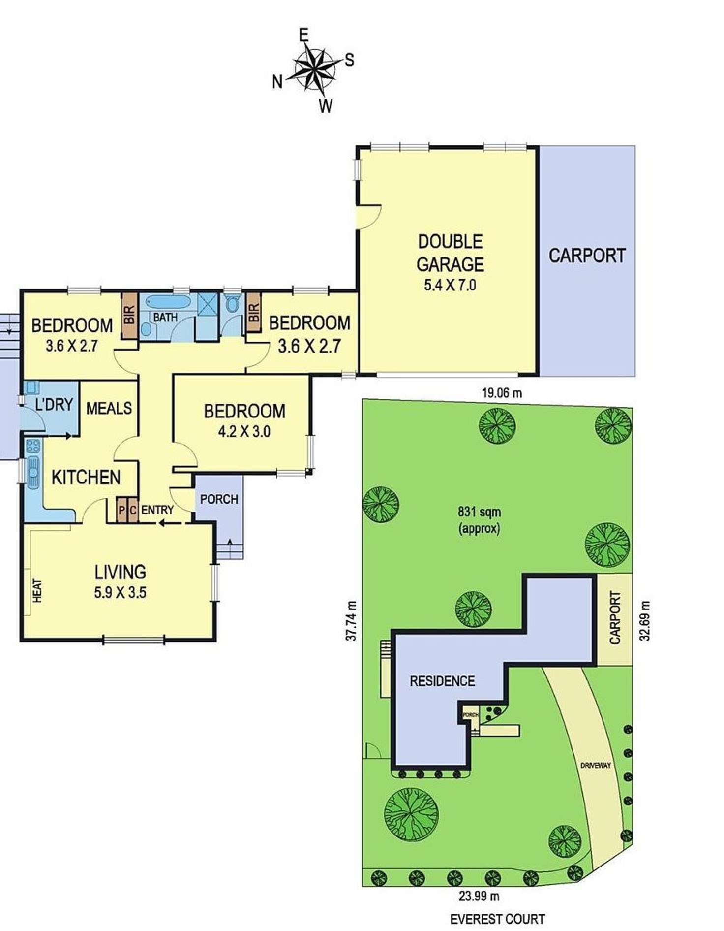 Floorplan of Homely house listing, 5 Everest Court, Burwood VIC 3125