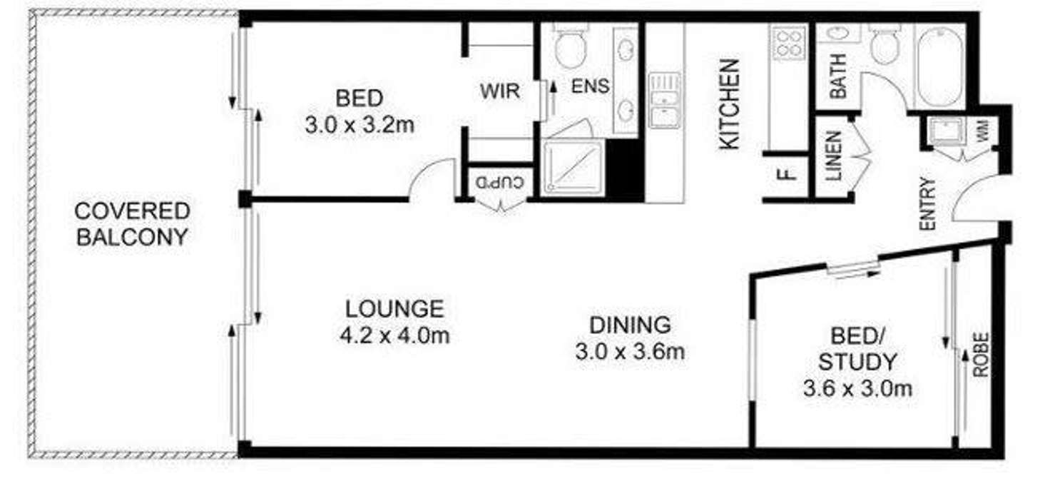 Floorplan of Homely apartment listing, 106/3 Compass Drive, Biggera Waters QLD 4216