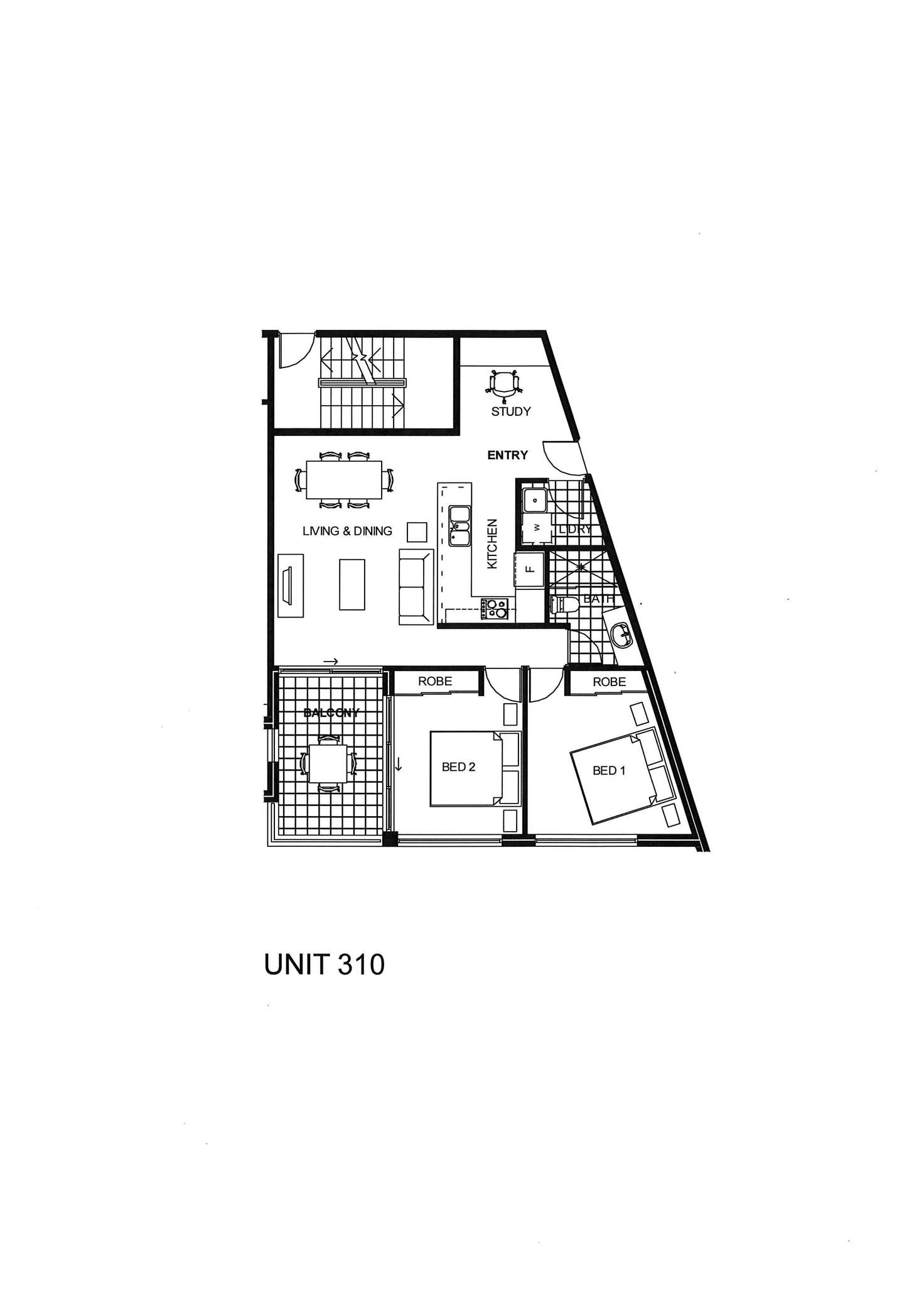 Floorplan of Homely apartment listing, 310/354 Church, Parramatta NSW 2150