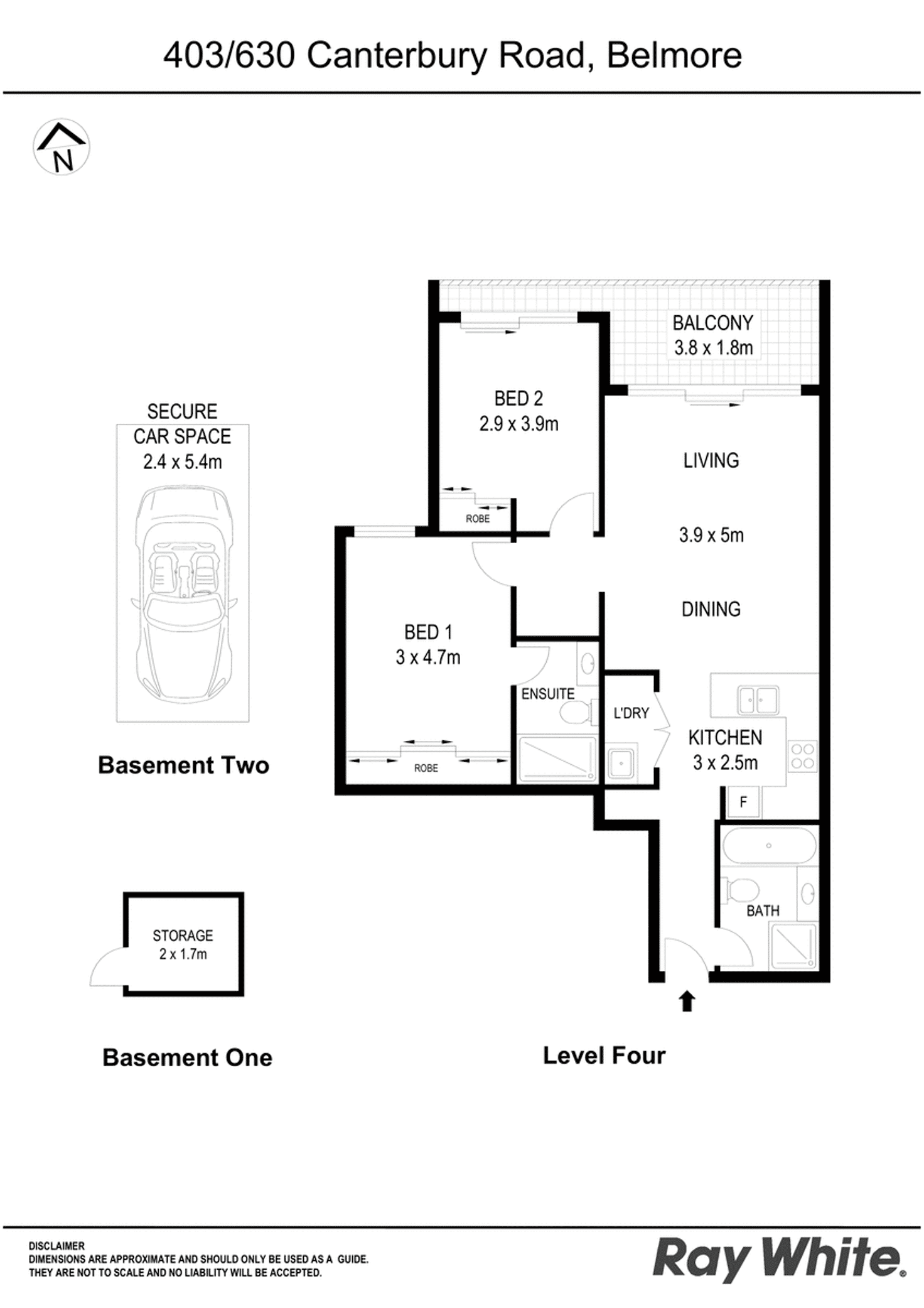 Floorplan of Homely apartment listing, 403/630 Canterbury Road, Belmore NSW 2192