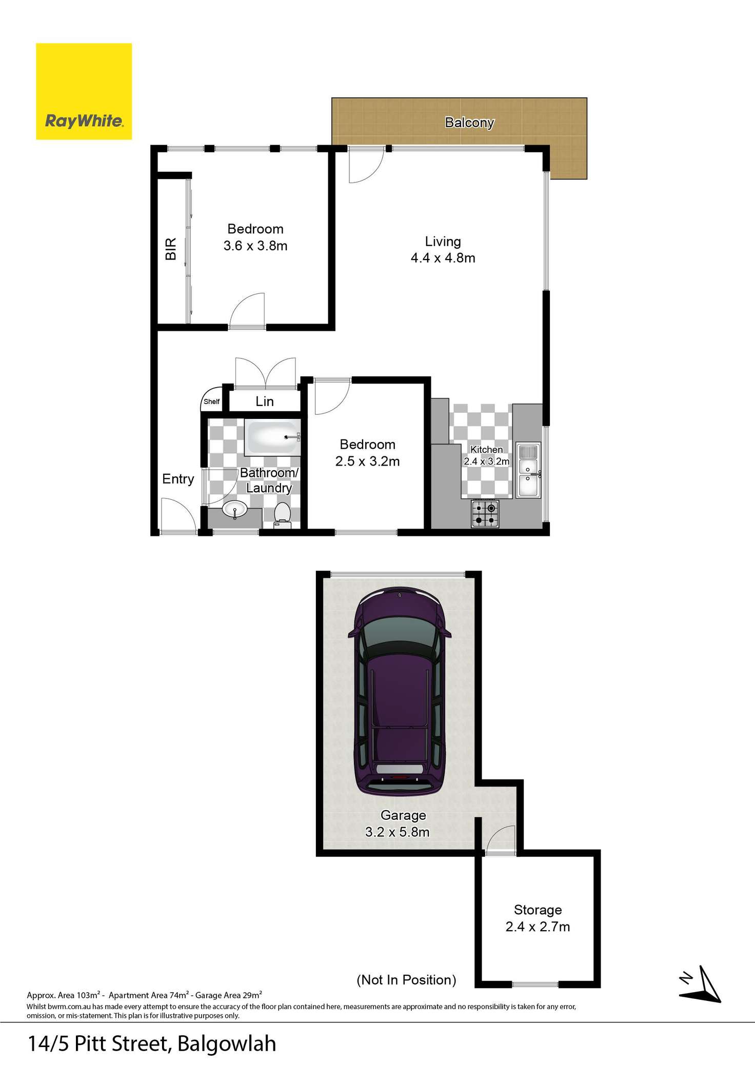 Floorplan of Homely apartment listing, 14/5 Pitt Street, Balgowlah NSW 2093