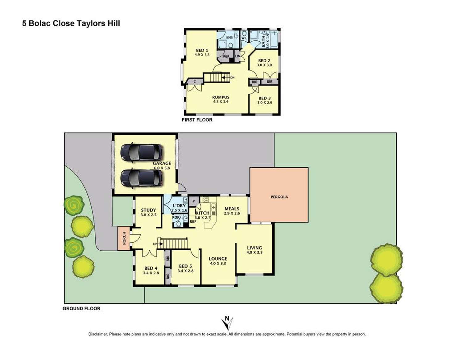 Floorplan of Homely house listing, 5 Bolac Place, Taylors Hill VIC 3037