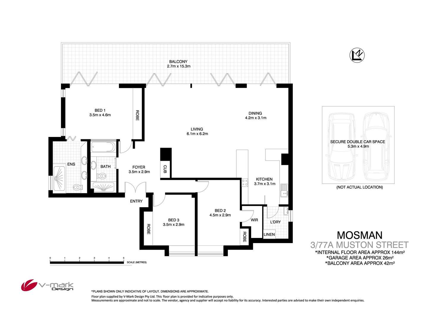 Floorplan of Homely apartment listing, 3/77A Muston Street, Mosman NSW 2088