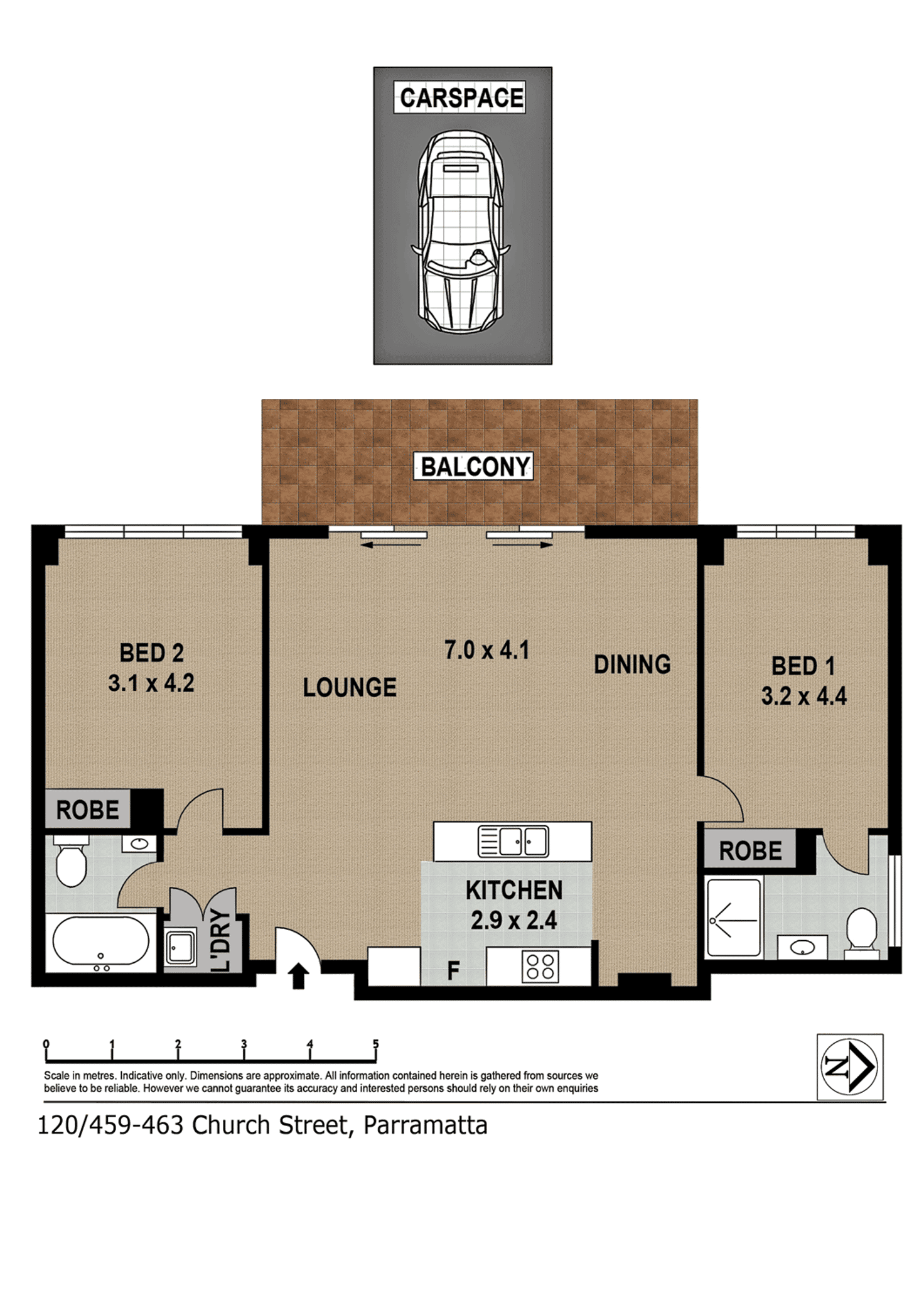 Floorplan of Homely apartment listing, 120/459-463 Church Street, Parramatta NSW 2150