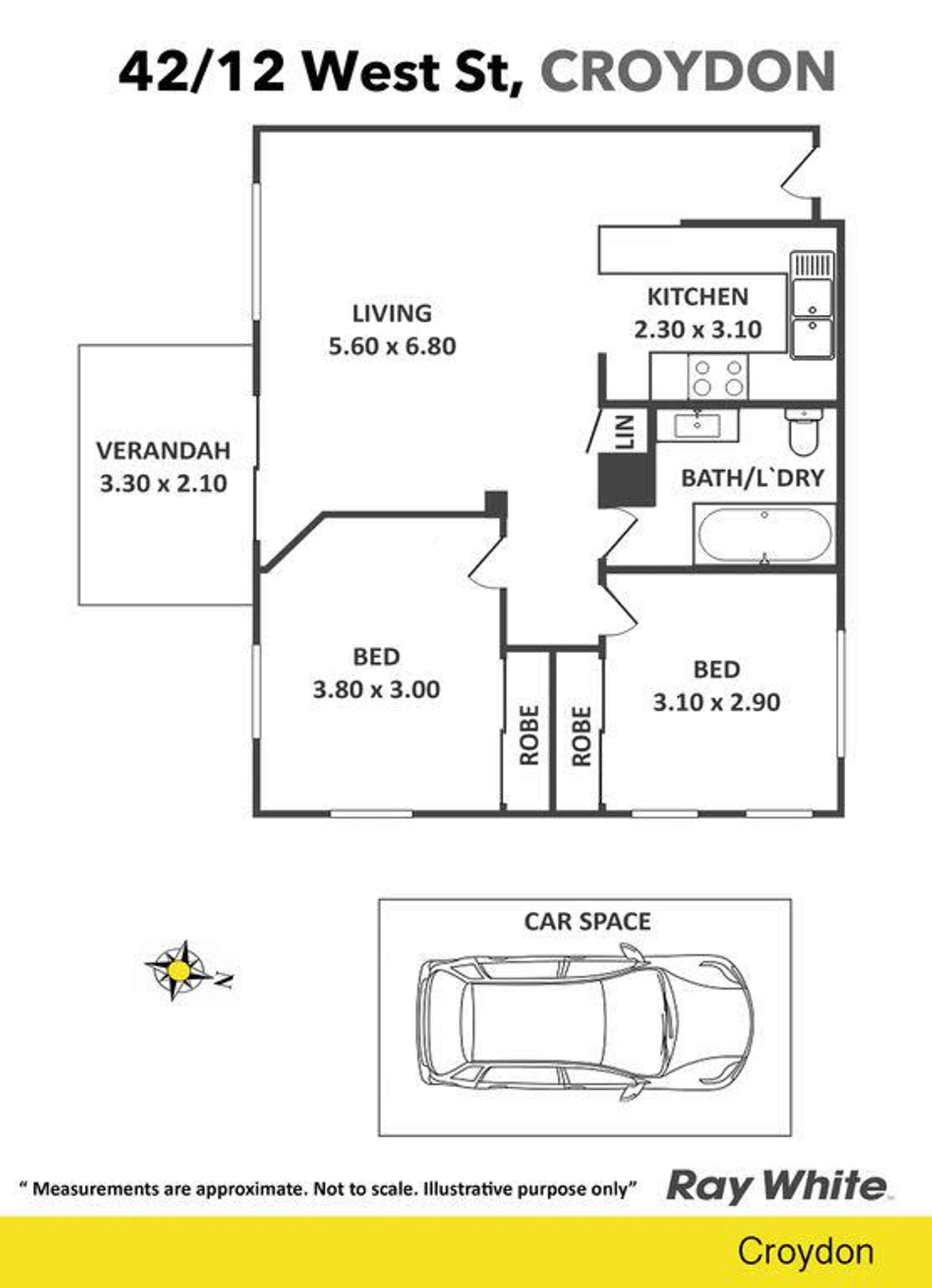 Floorplan of Homely apartment listing, 42/12 West Street, Croydon NSW 2132