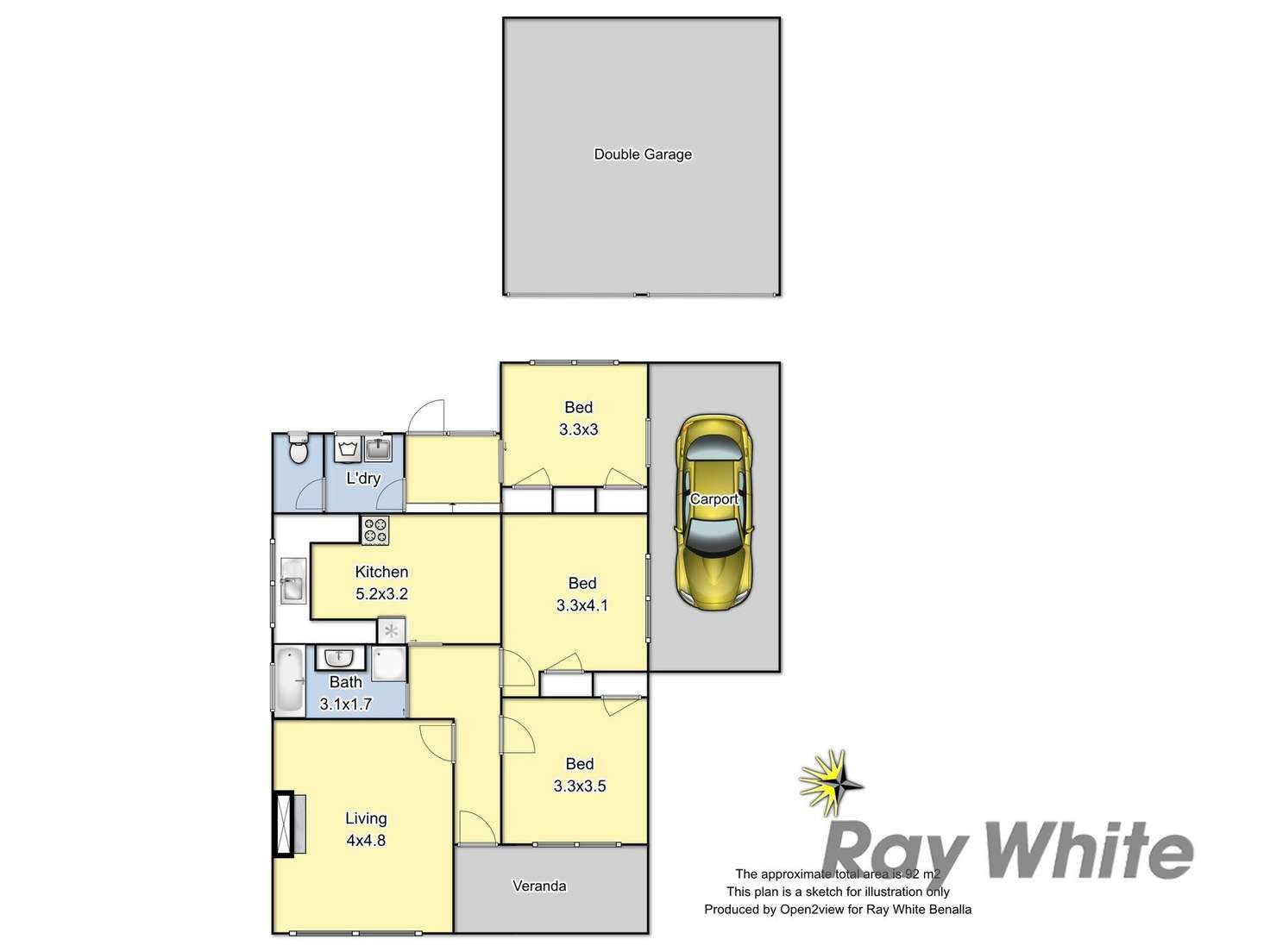 Floorplan of Homely house listing, 35 Clarke Street, Benalla VIC 3672