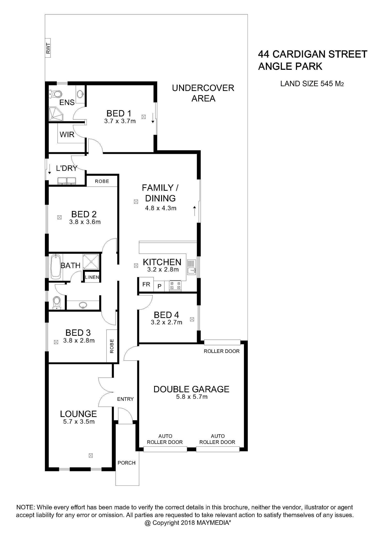 Floorplan of Homely house listing, 44 Cardigan Street, Angle Park SA 5010