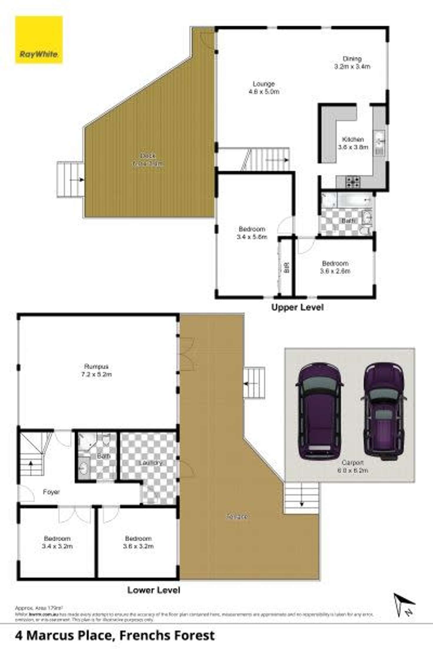 Floorplan of Homely house listing, 4 Marcus Place, Frenchs Forest NSW 2086