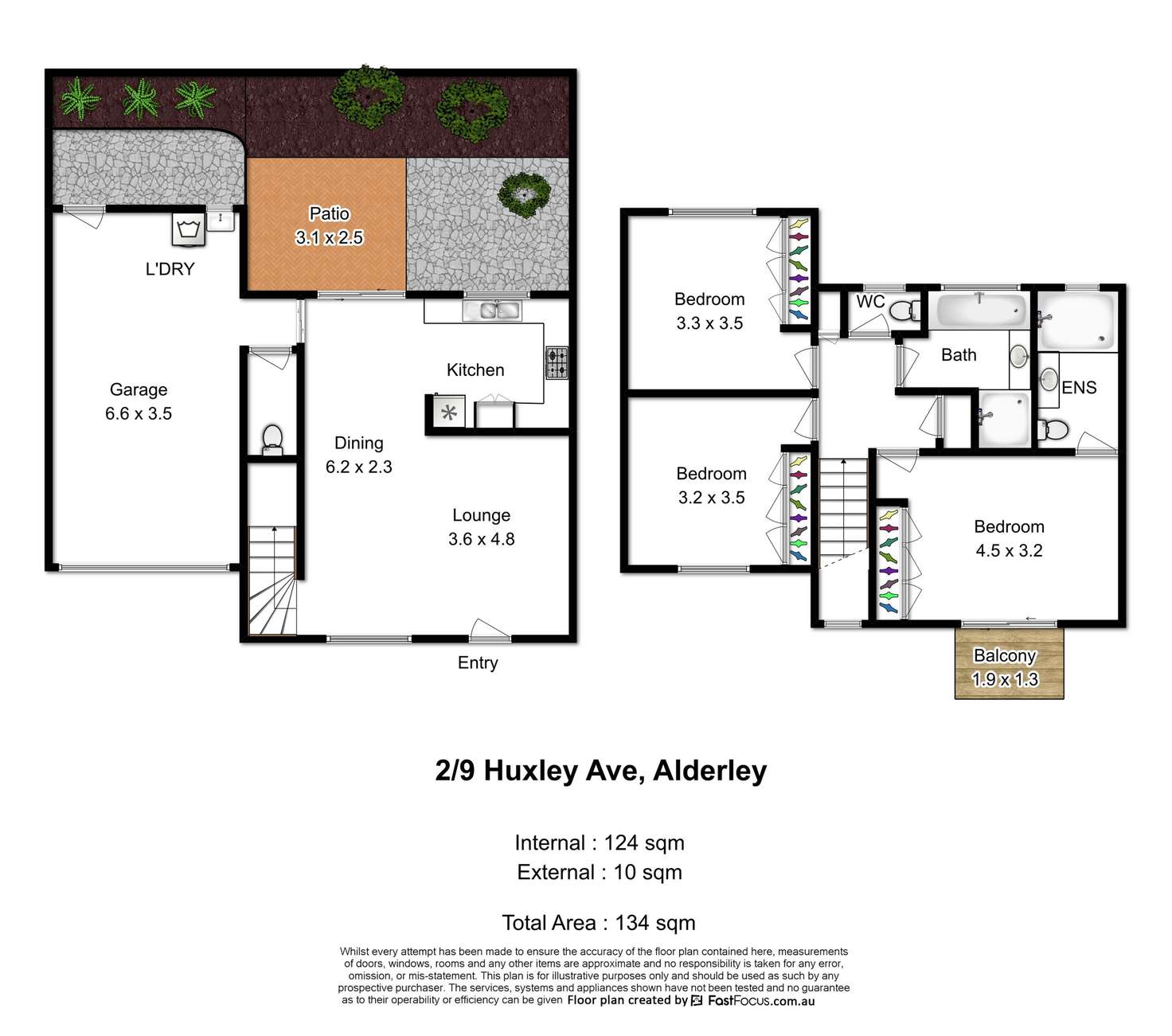 Floorplan of Homely townhouse listing, 2/9 Huxley Avenue, Alderley QLD 4051