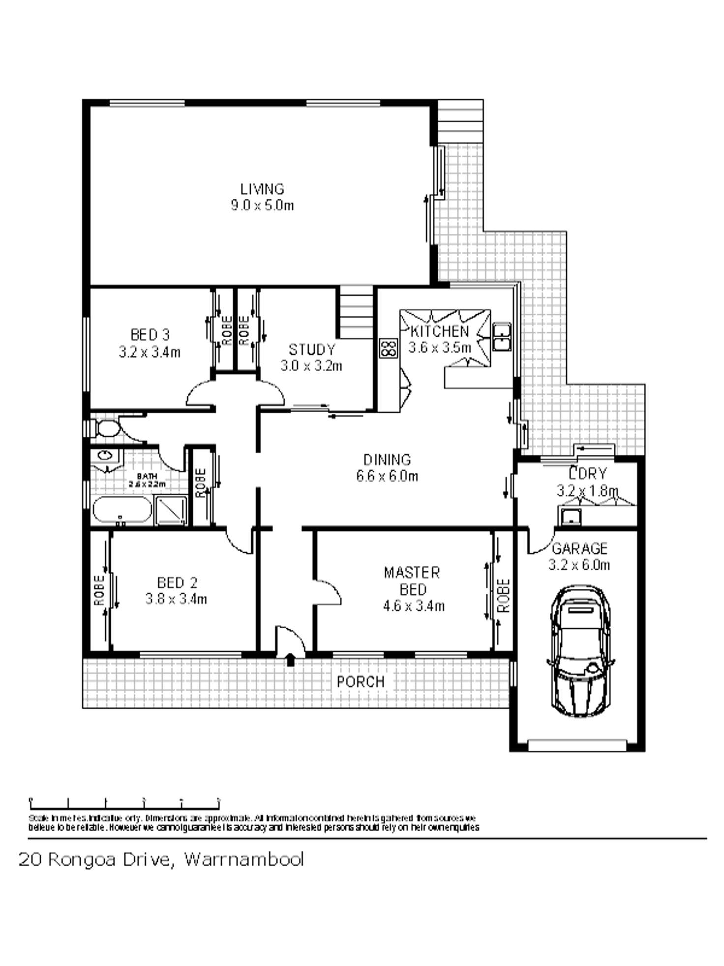 Floorplan of Homely house listing, 20 Rongoa Drive, Warrnambool VIC 3280