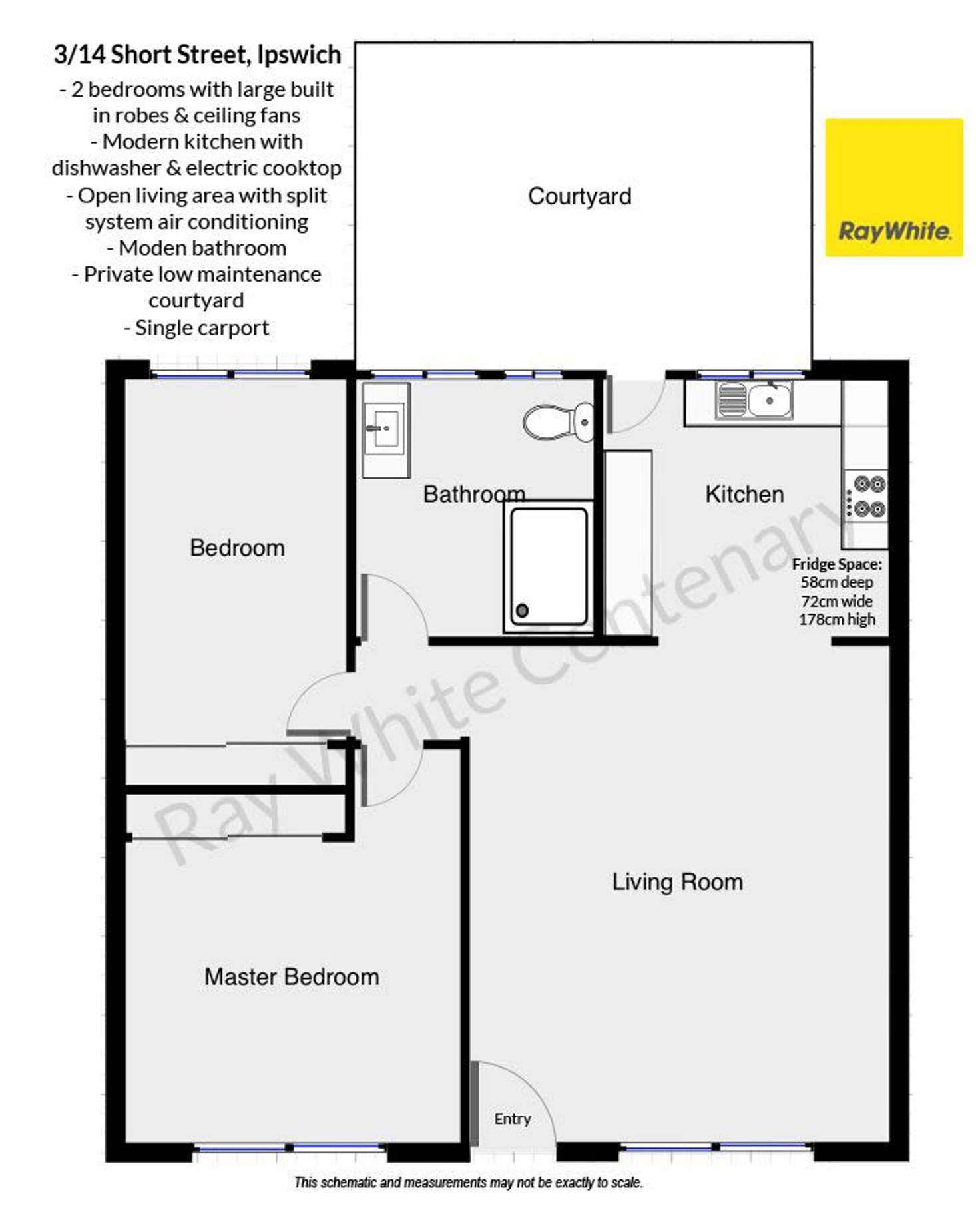 Floorplan of Homely unit listing, 3/14 Short Street, Ipswich QLD 4305