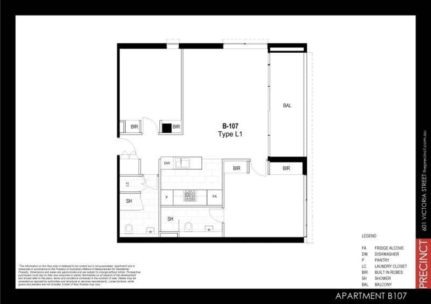Floorplan of Homely apartment listing, B107/8 Grosvenor Street, Abbotsford VIC 3067