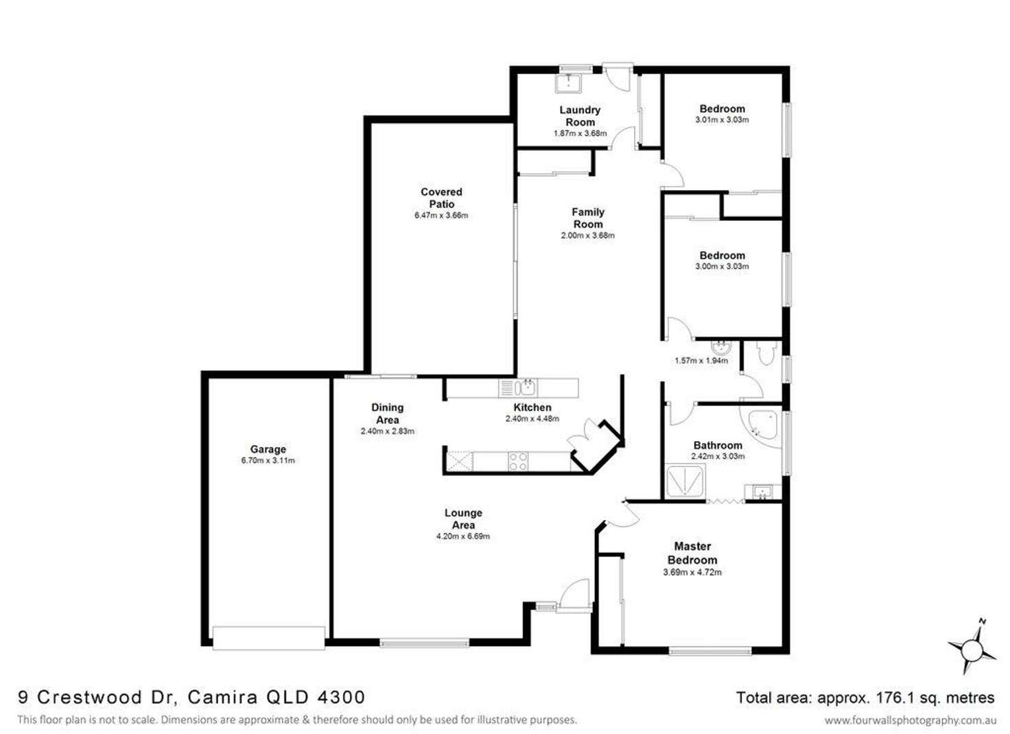 Floorplan of Homely house listing, 9 Crestwood Drive, Camira QLD 4300