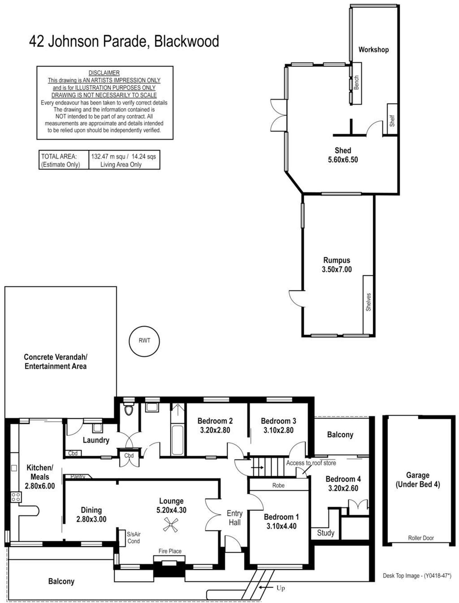 Floorplan of Homely house listing, 42 Johnson Parade, Blackwood SA 5051
