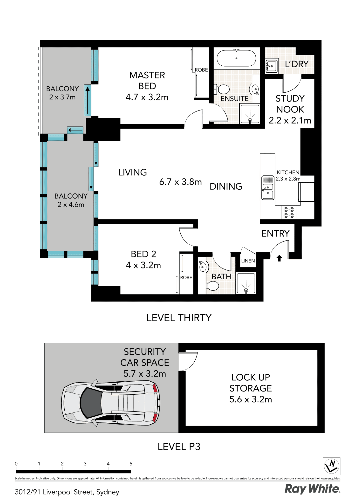 Floorplan of Homely apartment listing, 3012/91 Liverpool Street, Sydney NSW 2000