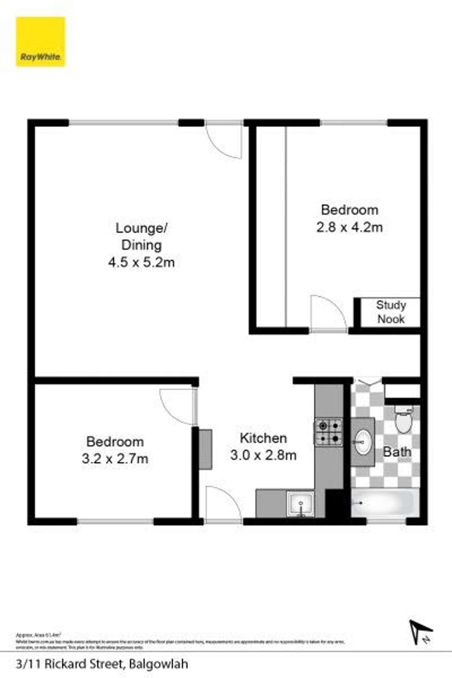 Floorplan of Homely apartment listing, 3/11 Rickard Street, Balgowlah NSW 2093