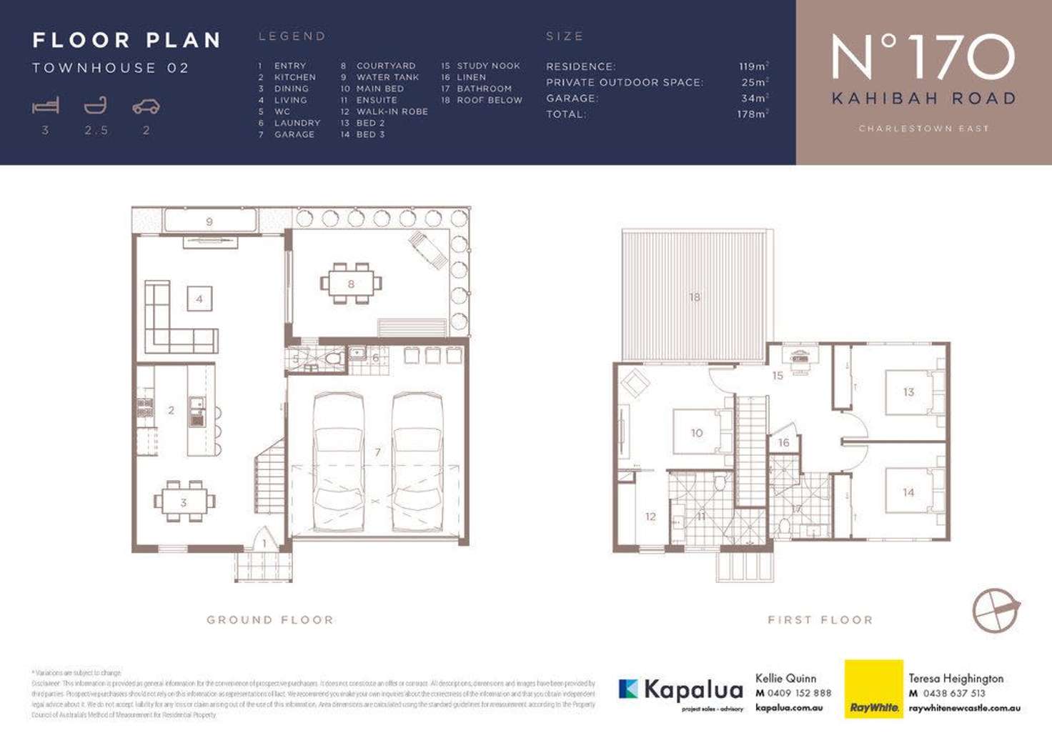 Floorplan of Homely townhouse listing, 2/170 Kahibah Road, Kahibah NSW 2290