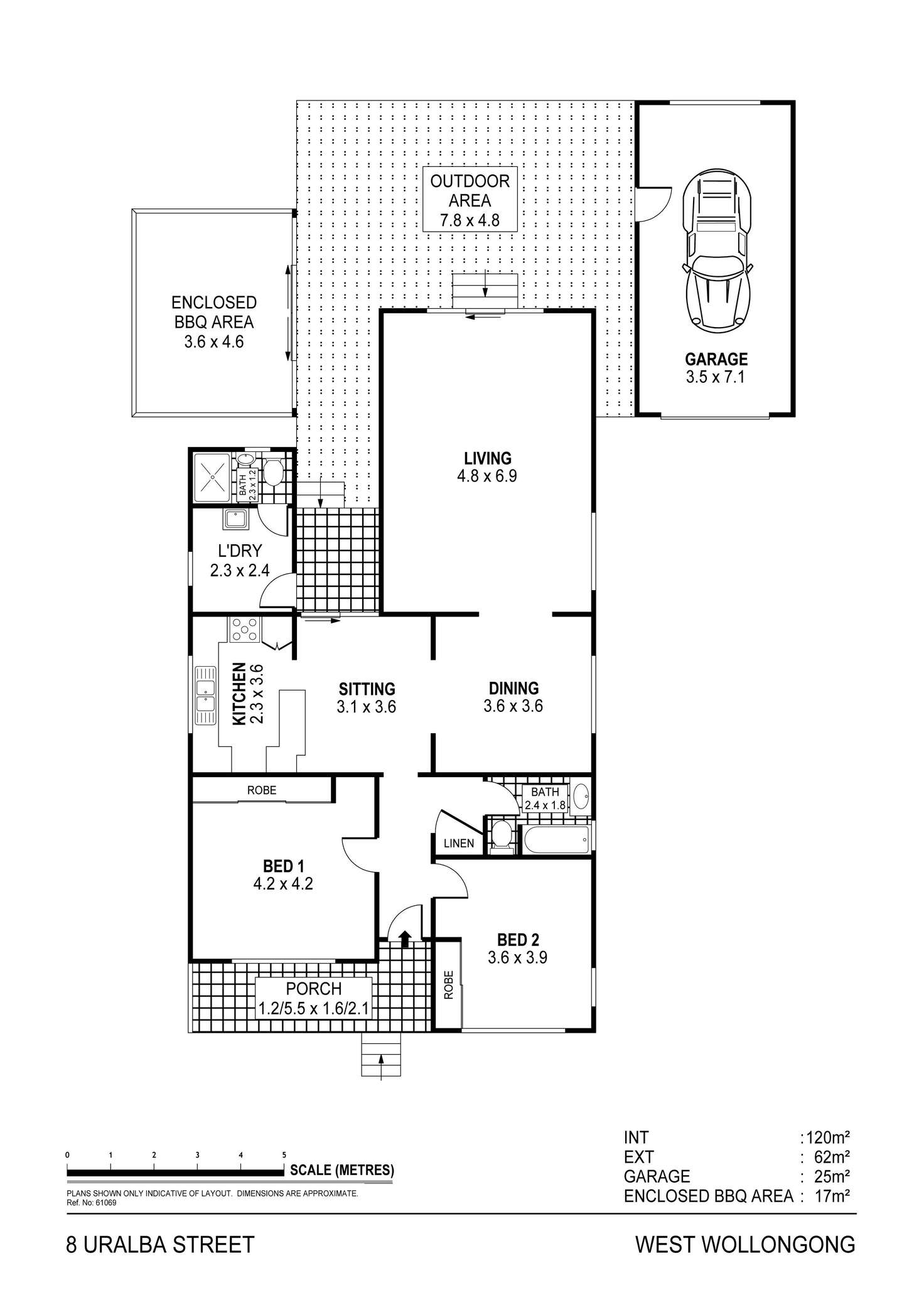 Floorplan of Homely house listing, 8 Uralba Street, West Wollongong NSW 2500