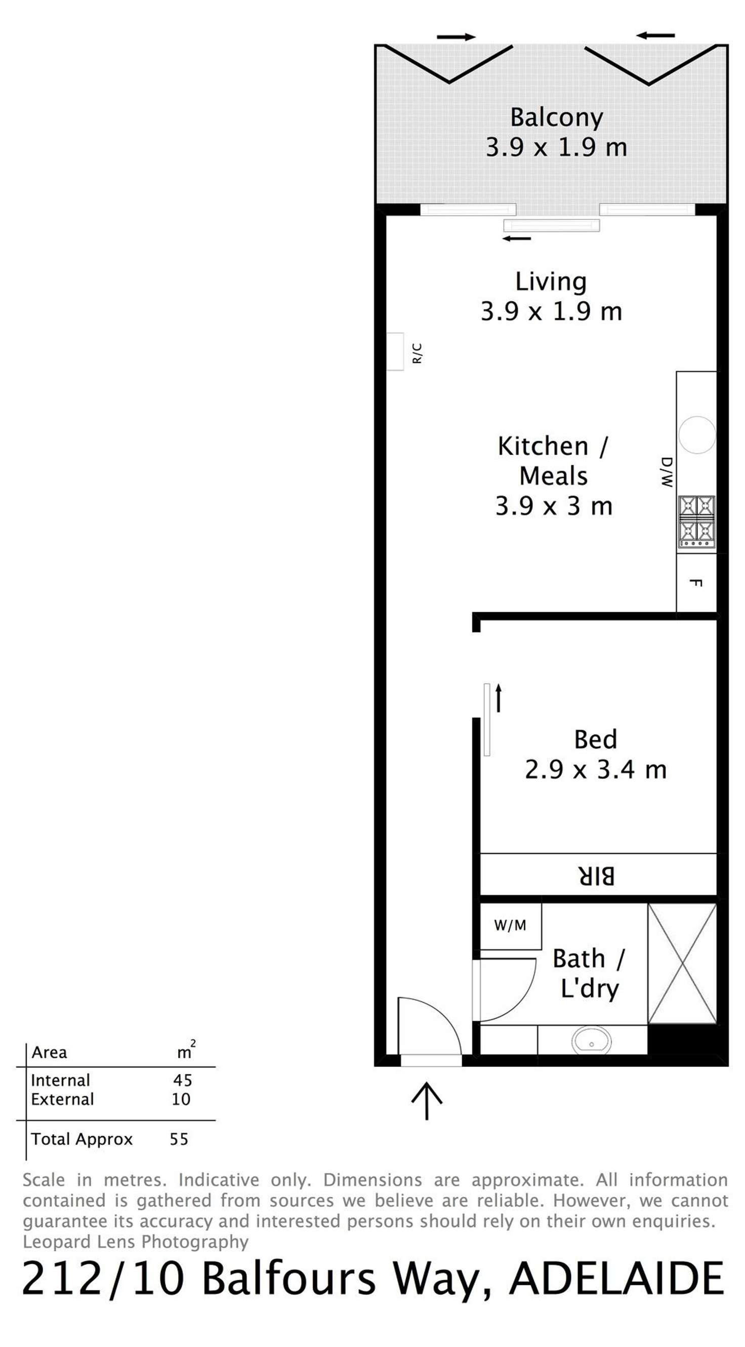 Floorplan of Homely apartment listing, 212/10 Balfours Way, Adelaide SA 5000