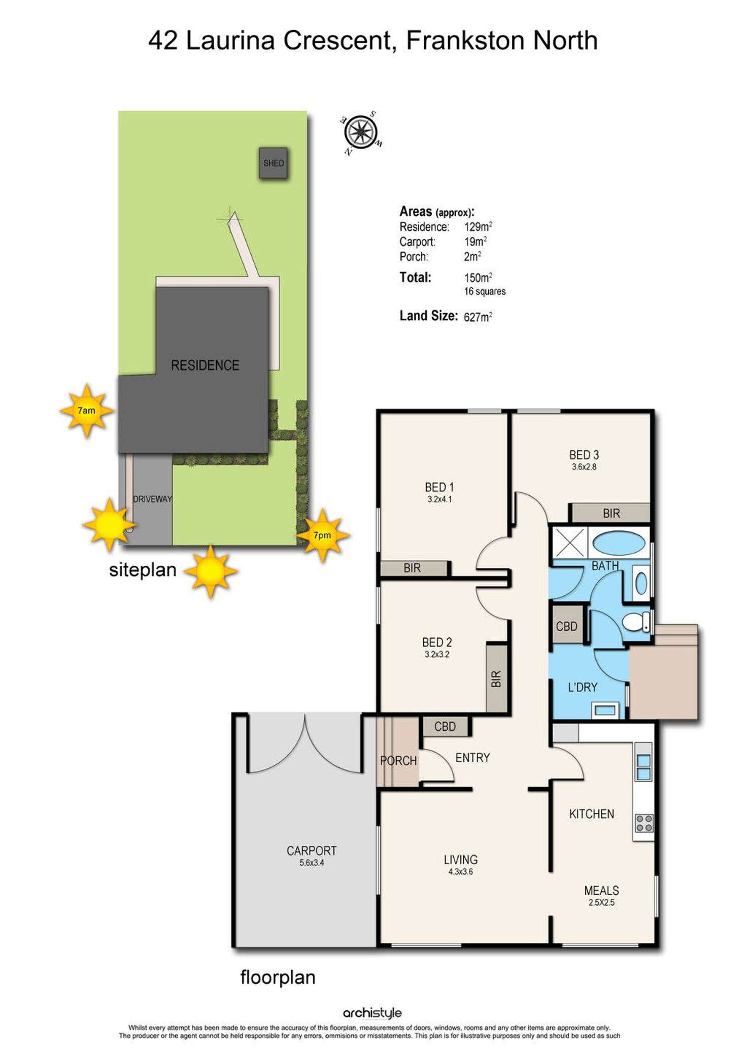 Floorplan of Homely house listing, 42 Laurina Crescent, Frankston North VIC 3200