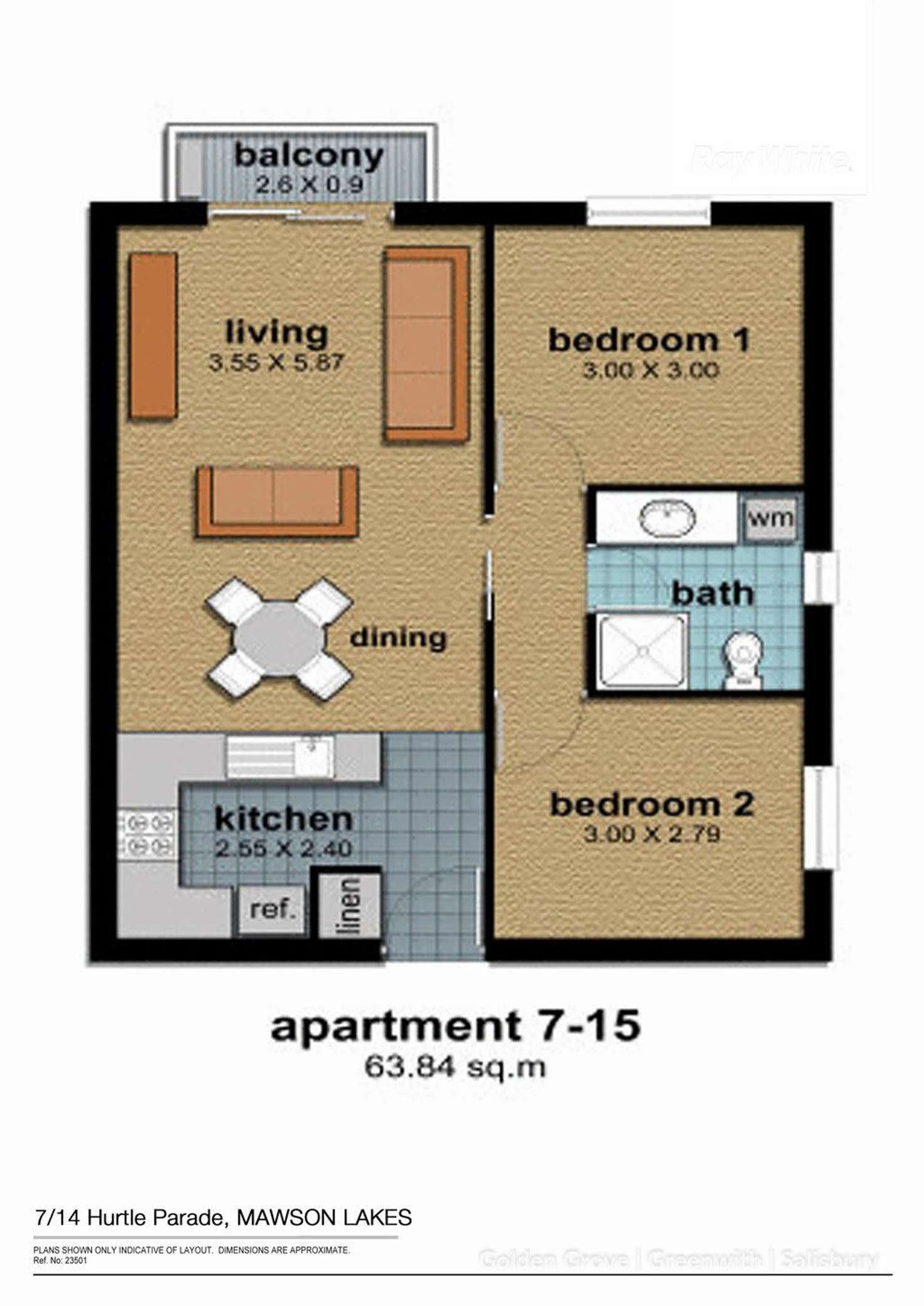 Floorplan of Homely apartment listing, 7/14-16 Hurtle Parade, Mawson Lakes SA 5095