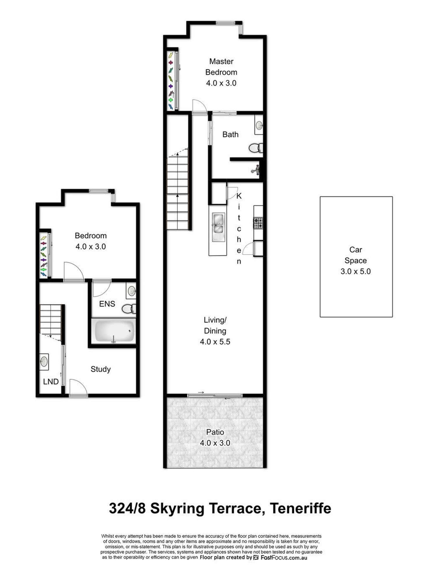 Floorplan of Homely apartment listing, 324/8 Skyring Terrace, Teneriffe QLD 4005