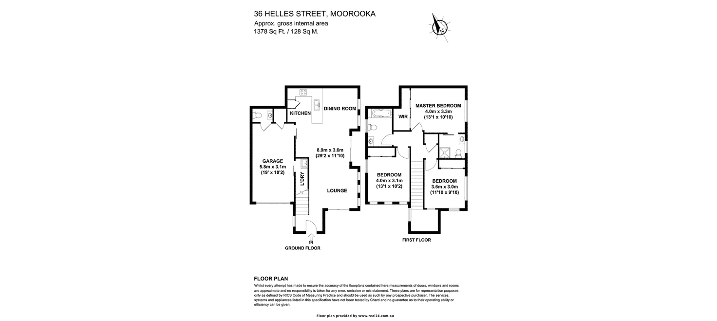 Floorplan of Homely townhouse listing, 36 Helles Street, Moorooka QLD 4105