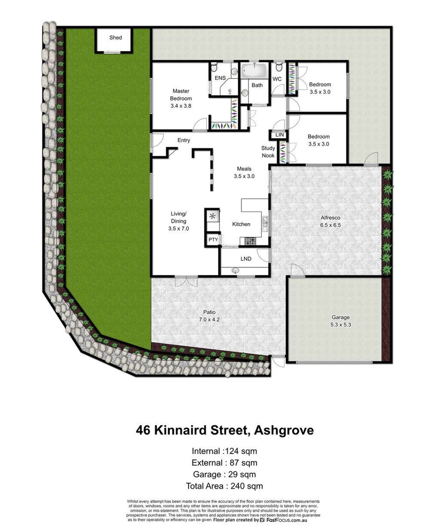 Floorplan of Homely house listing, 46 Kinnaird Street, Ashgrove QLD 4060