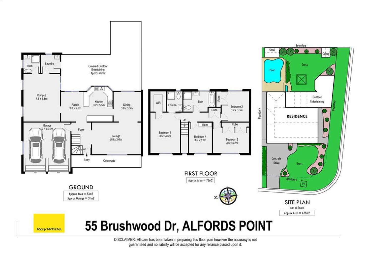 Floorplan of Homely house listing, 55 Brushwood Drive, Alfords Point NSW 2234