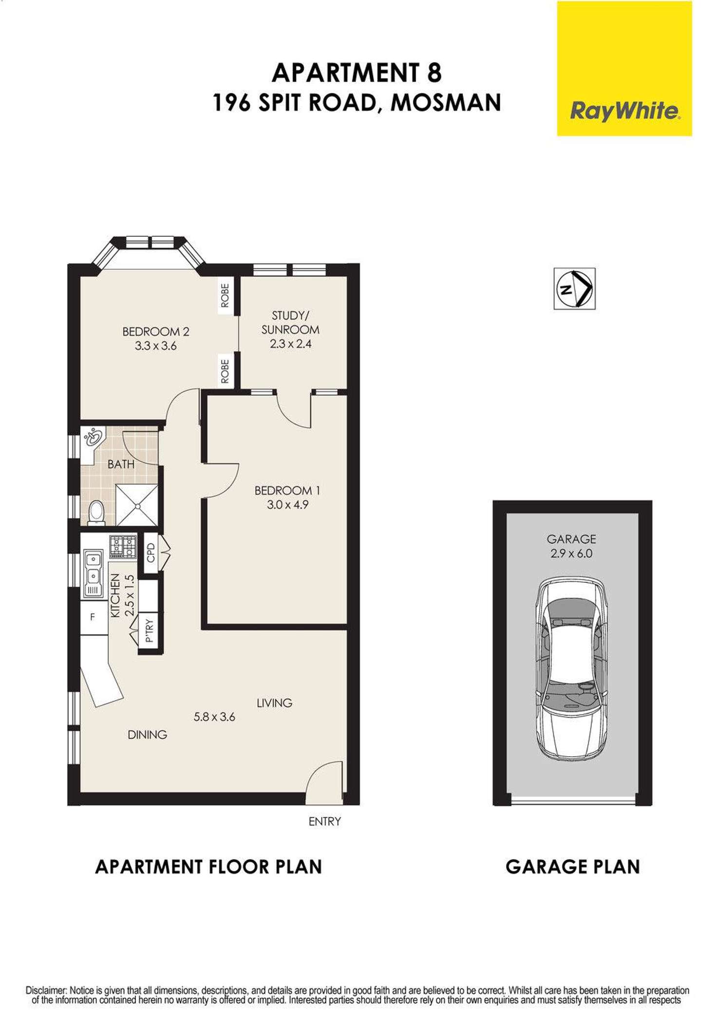 Floorplan of Homely apartment listing, 8/196 Spit Road, Mosman NSW 2088