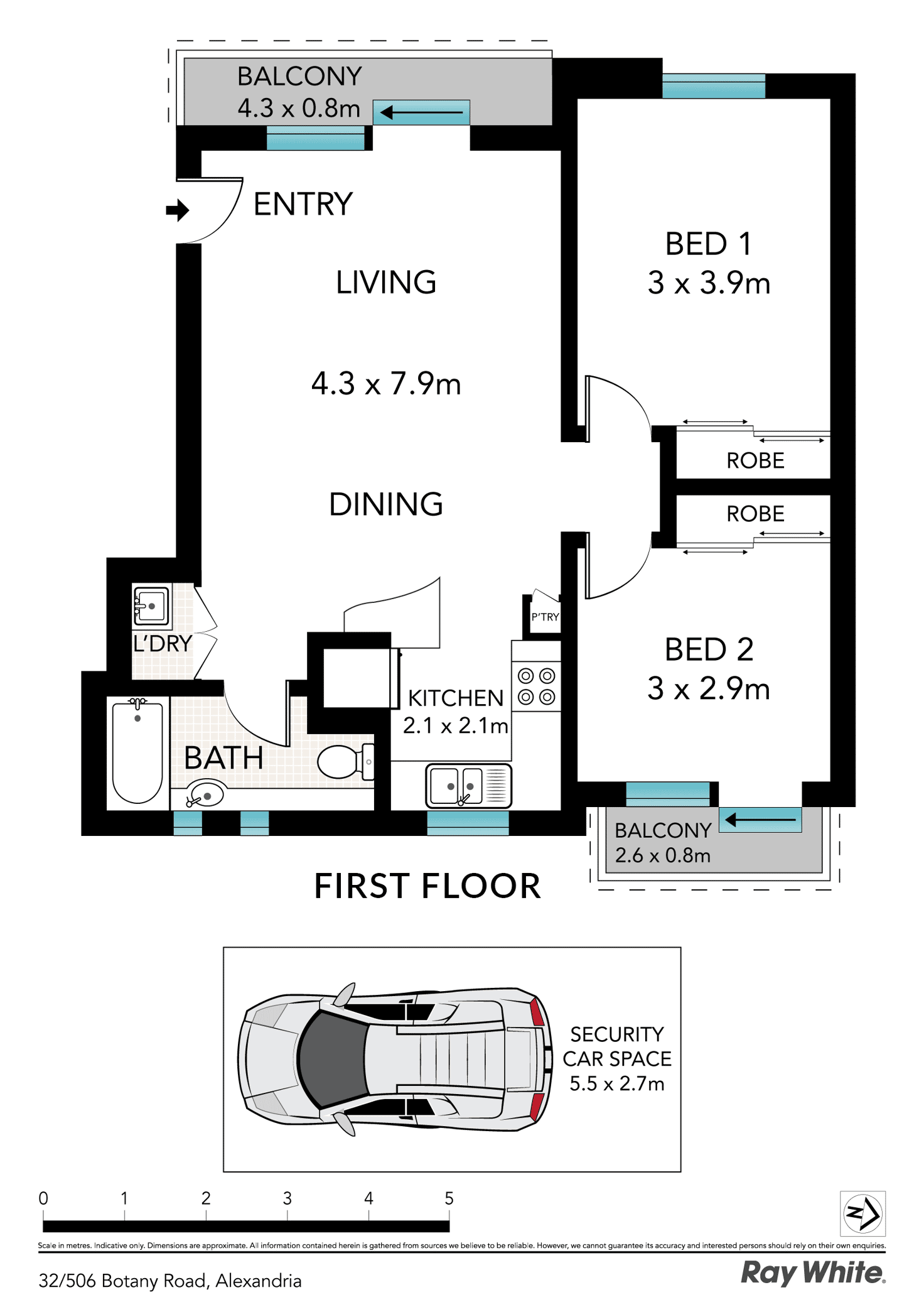 Floorplan of Homely apartment listing, 32/506 Botany Road, Alexandria NSW 2015