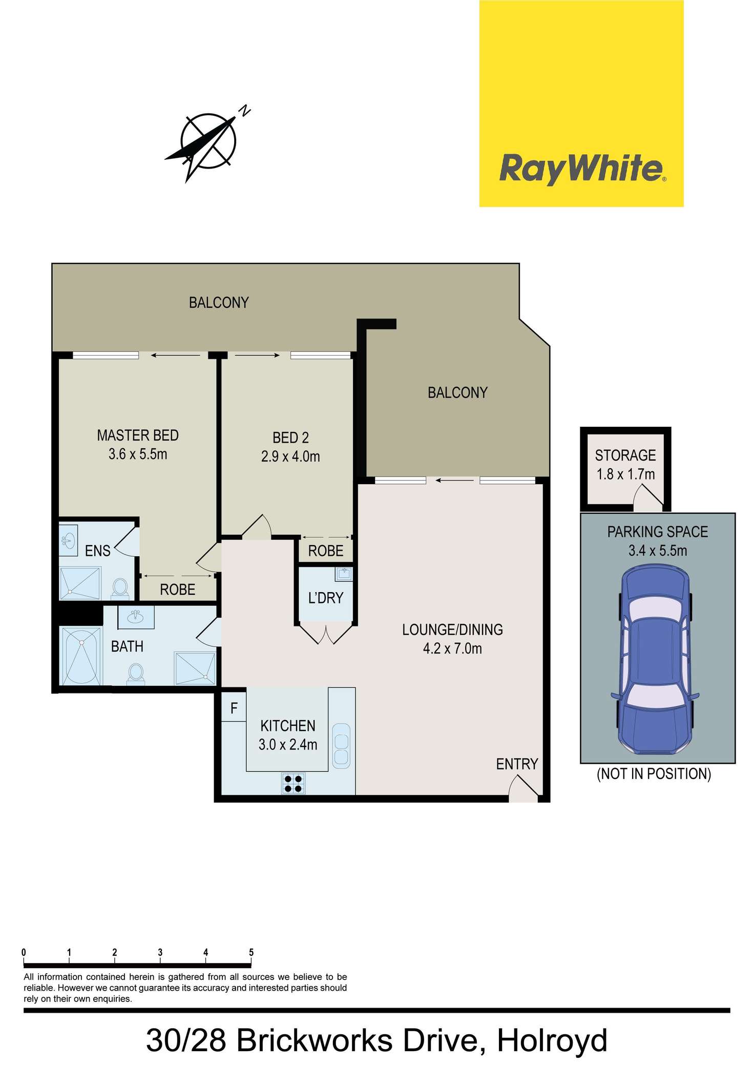 Floorplan of Homely apartment listing, 30/28 Brickworks Drive, Holroyd NSW 2142