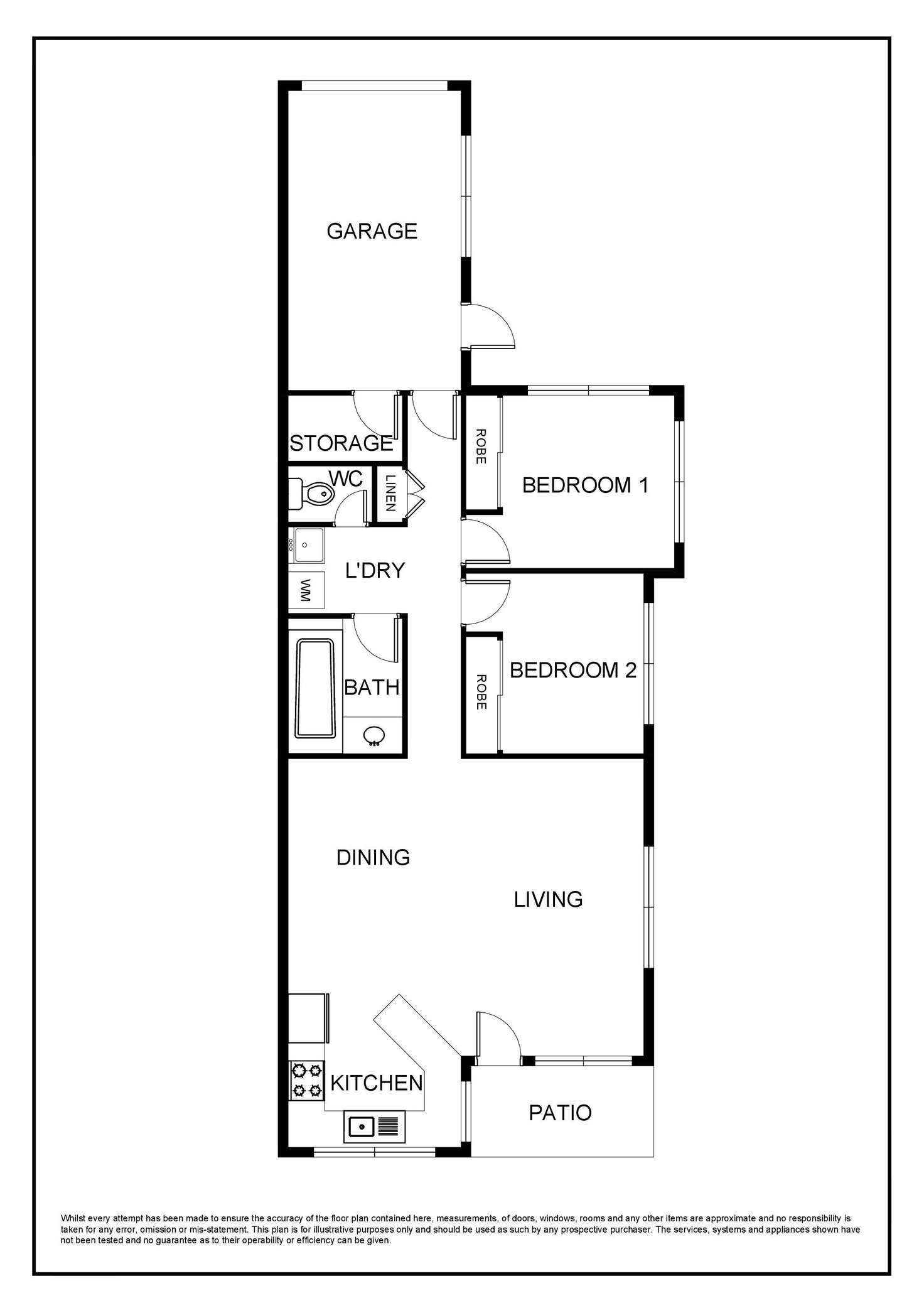 Floorplan of Homely unit listing, 2/13 Second Avenue, Railway Estate QLD 4810