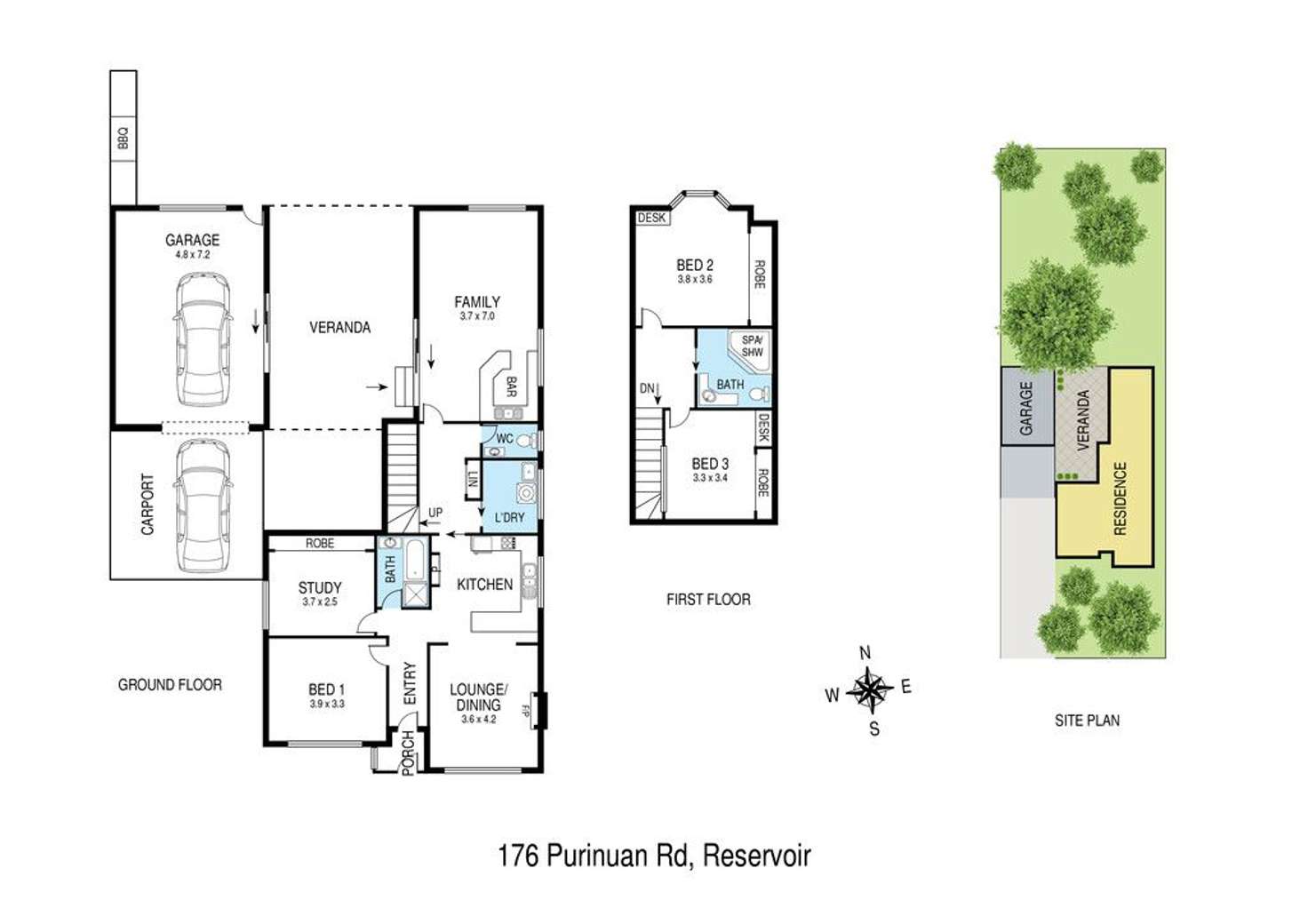 Floorplan of Homely house listing, 176 Purinuan Road, Reservoir VIC 3073