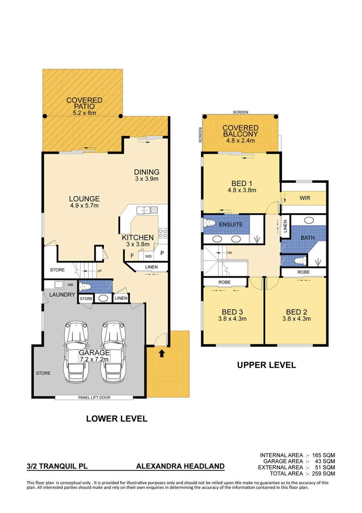Floorplan of Homely townhouse listing, 3/2-4 Tranquil Place, Alexandra Headland QLD 4572