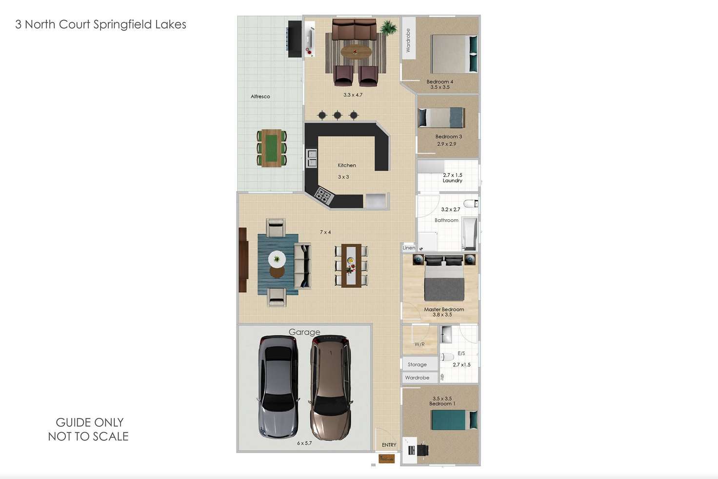 Floorplan of Homely house listing, 3 North Court, Springfield Lakes QLD 4300