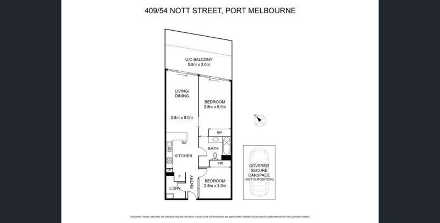 Floorplan of Homely apartment listing, 409/54 Nott Street, Port Melbourne VIC 3207