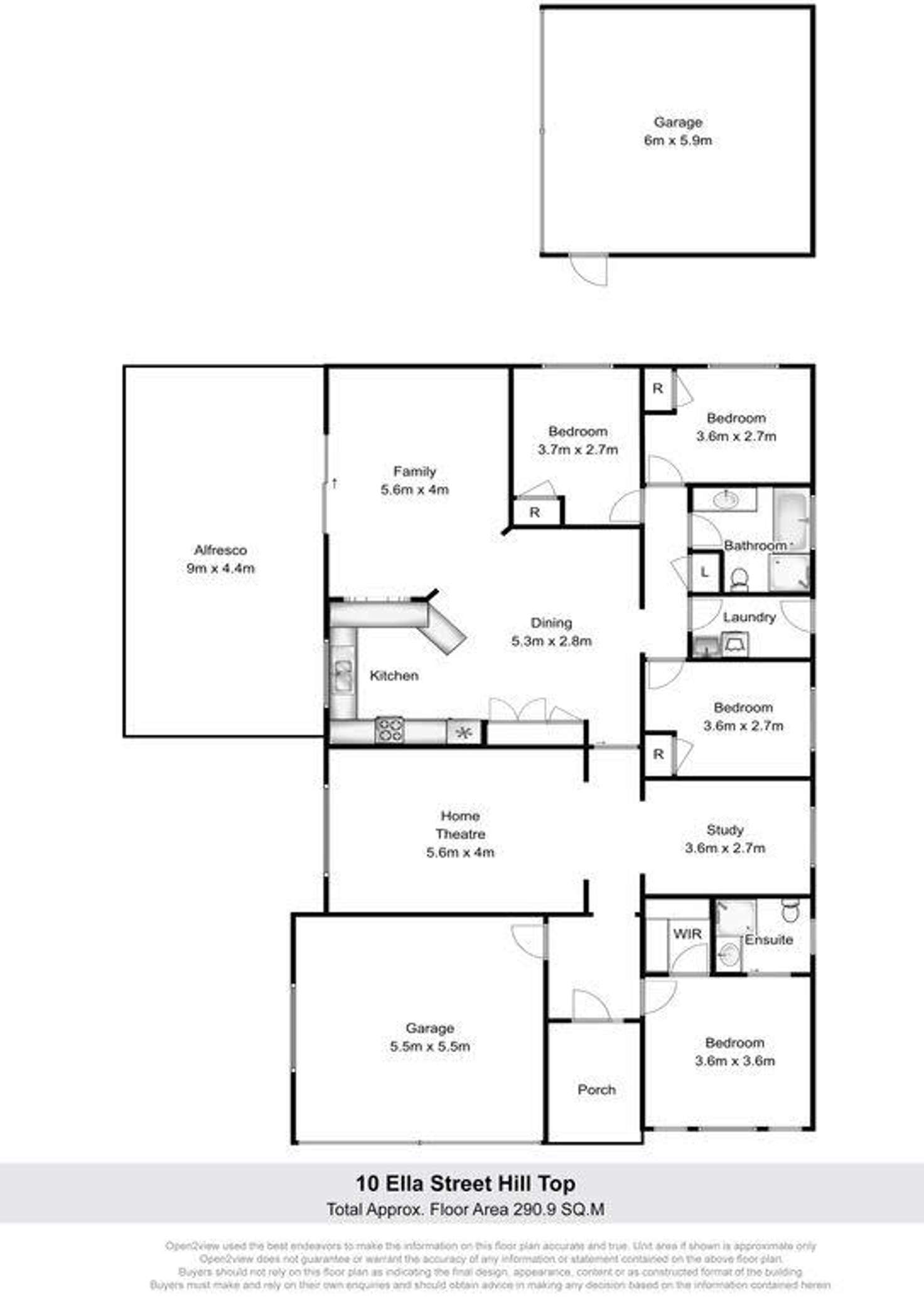 Floorplan of Homely house listing, 10 Ella Street, Hill Top NSW 2575