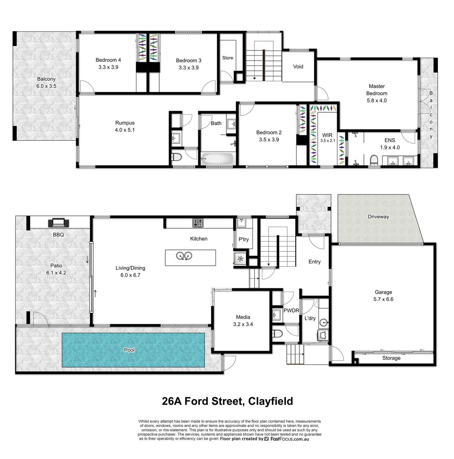 Floorplan of Homely house listing, 26A Ford Street, Clayfield QLD 4011