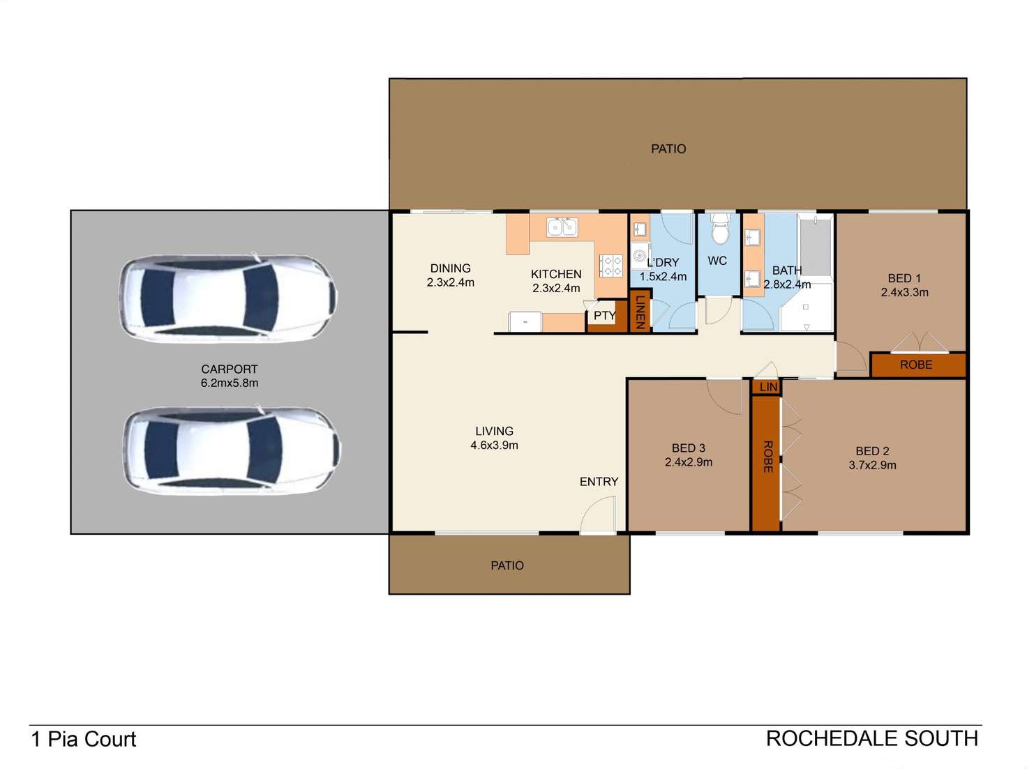 Floorplan of Homely house listing, 1 Pia Court, Rochedale South QLD 4123